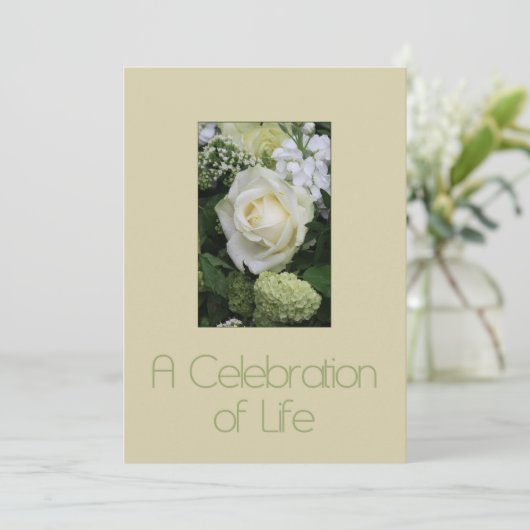 Uitnodiging tot herdenking van de levensdenkdienst (Staand voorkant)