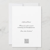 Uitnodiging tot herdenking van de levensdenkdienst (Achterkant)