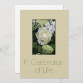 Uitnodiging tot herdenking van de levensdenkdienst (Voorkant / Achterkant)