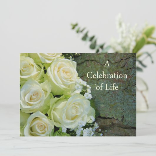 Uitnodiging tot herdenking van de levensdenkdienst (Staand voorkant)