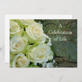 Uitnodiging tot herdenking van de levensdenkdienst (Voorkant / Achterkant)