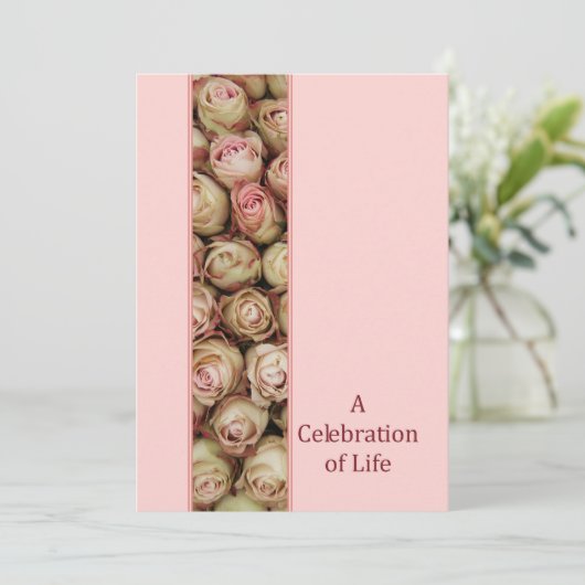 Uitnodiging tot herdenking van de levensdenkdienst (Staand voorkant)