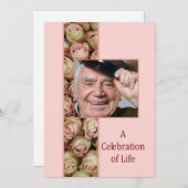 Uitnodiging tot herdenking van de levensdenkdienst (Voorkant / Achterkant)