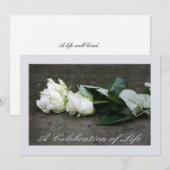 Uitnodiging tot herdenking van de levensdenkdienst (Voorkant / Achterkant)