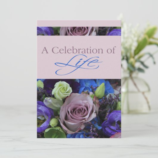 Uitnodiging tot herdenking van de levensdenkdienst (Staand voorkant)