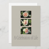 Uitnodiging tot herdenking van de levensdenkdienst (Voorkant / Achterkant)