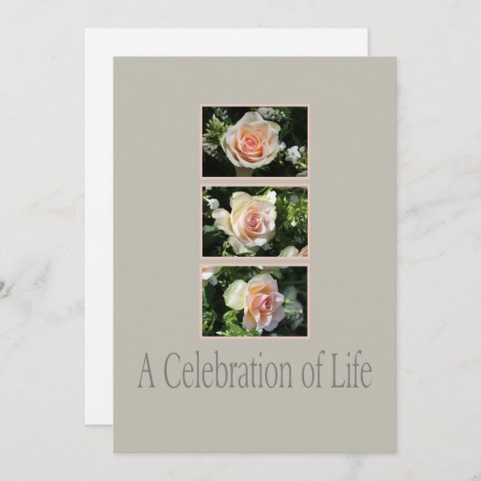 Uitnodiging tot herdenking van de levensdenkdienst (Voorkant / Achterkant)