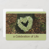 Uitnodiging tot herdenking van de levensdenkdienst (Voorkant / Achterkant)