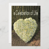 Uitnodiging tot herdenking van de levensdenkdienst (Voorkant / Achterkant)