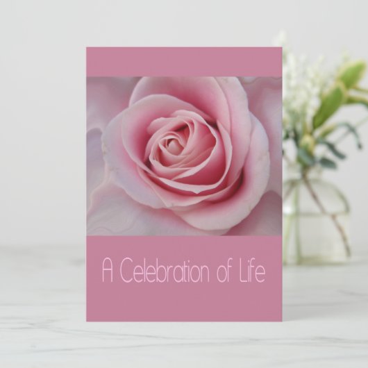 Uitnodiging tot herdenking van de levensdenkdienst (Staand voorkant)