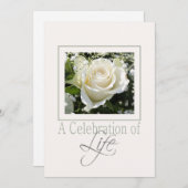 Uitnodiging tot herdenking van de levensdenkdienst (Voorkant / Achterkant)