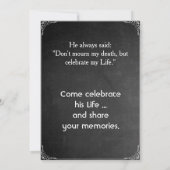 Uitnodiging tot herdenking van de partij Chalkboar (Achterkant)