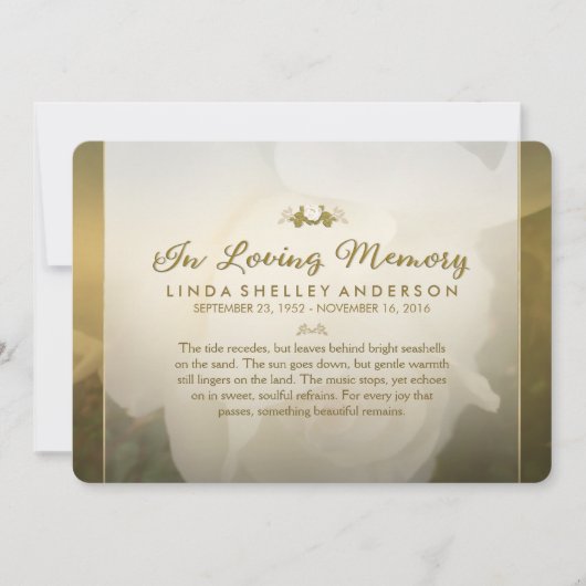 Uitnodiging tot herdenking van de White Golden Roo (Voorkant)