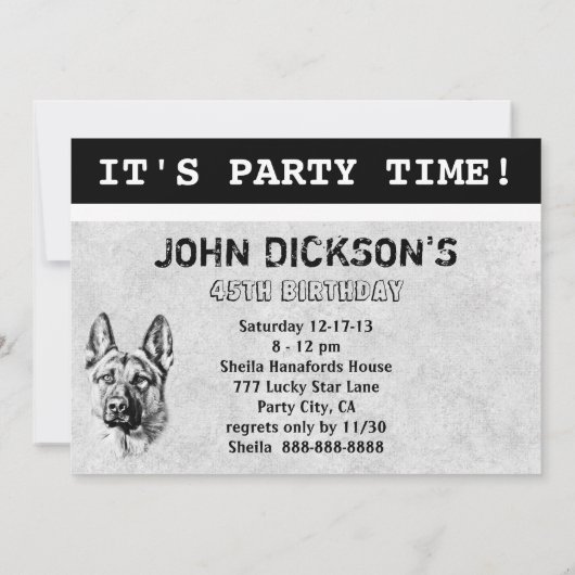 Uitnodiging tot herdershond (Achterkant)