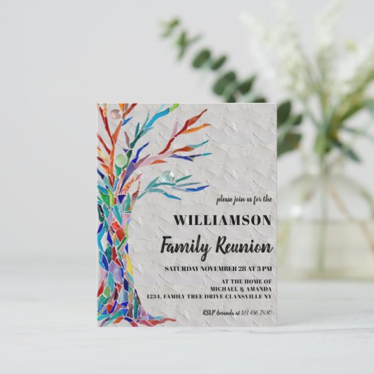 Uitnodiging tot hereniging budgetfamilie (Staand voorkant)