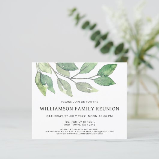 Uitnodiging tot hereniging budgetfamilie (Staand voorkant)