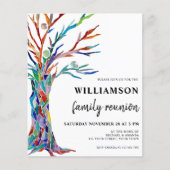 Uitnodiging tot hereniging budgetfamilie flyer (Voorkant)