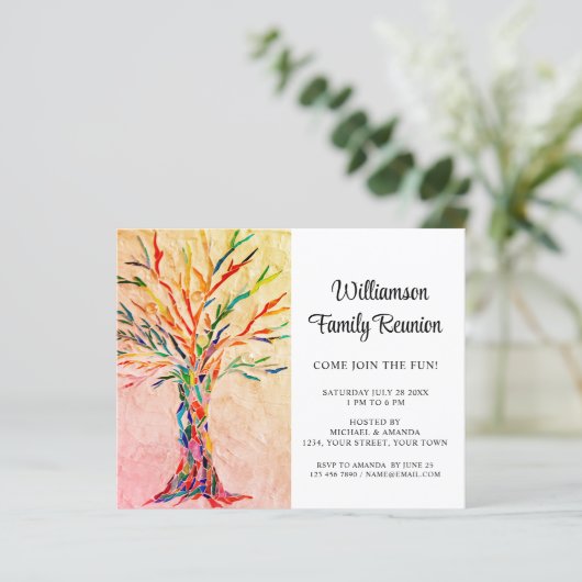 Uitnodiging tot hereniging budgettair reustige fam (Staand voorkant)