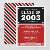 Uitnodiging tot hereniging op school | Réunion (Voorkant / Achterkant)