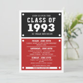 Uitnodiging tot hereniging op school | Réunion (Staand voorkant)