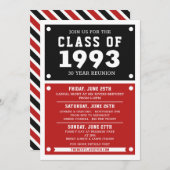 Uitnodiging tot hereniging op school | Réunion (Voorkant / Achterkant)