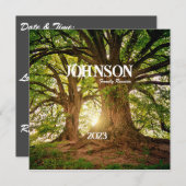 Uitnodiging tot hereniging van bosboomstammen (Voorkant / Achterkant)