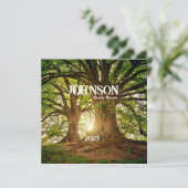 Uitnodiging tot hereniging van bosboomstammen (Staand voorkant)