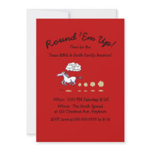 Uitnodiging tot hereniging van Cartoon uit de Texa