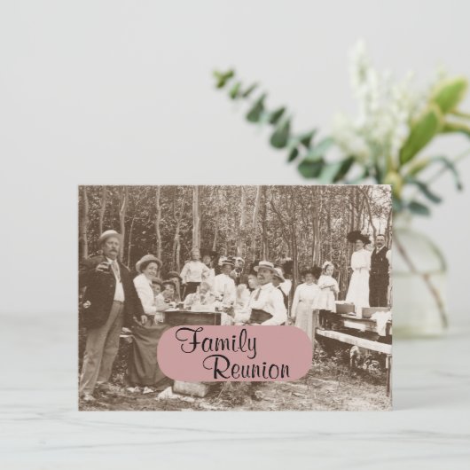 Uitnodiging tot hereniging van de  familie Picnic (Staand voorkant)