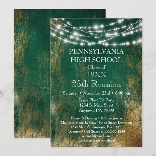 Uitnodiging tot hereniging van de Groene Gold Ligh (Voorkant / Achterkant)