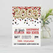 Uitnodiging tot hereniging van de middelbare schoo (Staand voorkant)