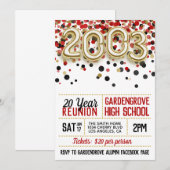 Uitnodiging tot hereniging van de middelbare schoo (Voorkant / Achterkant)