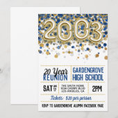 Uitnodiging tot hereniging van de middelbare schoo (Voorkant / Achterkant)