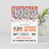 Uitnodiging tot hereniging van de middelbare schoo (Staand voorkant)