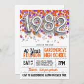 Uitnodiging tot hereniging van de middelbare schoo (Voorkant / Achterkant)