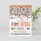 Uitnodiging tot hereniging van de middelbare schoo (Staand voorkant)
