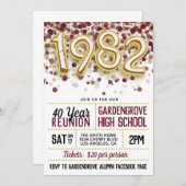Uitnodiging tot hereniging van de middelbare schoo (Voorkant / Achterkant)