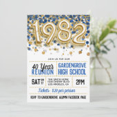 Uitnodiging tot hereniging van de middelbare schoo (Staand voorkant)