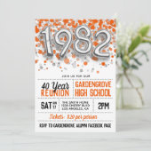 Uitnodiging tot hereniging van de middelbare schoo (Staand voorkant)