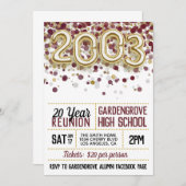 Uitnodiging tot hereniging van de middelbare schoo (Voorkant / Achterkant)