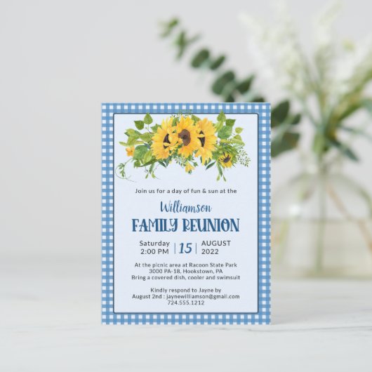 Uitnodiging tot hereniging van de Rustische Zonneb (Staand voorkant)