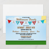 Uitnodiging tot hereniging van de zomerfamilie (Voorkant / Achterkant)