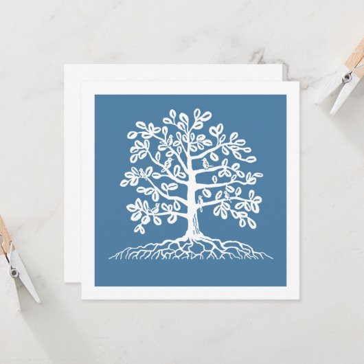 Uitnodiging tot hereniging van familiebomen (Voorkant / Achterkant in situ)