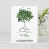 Uitnodiging tot hereniging van groene-boomfamilie (Staand voorkant)