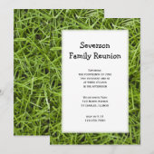 Uitnodiging tot hereniging van groene grass Family (Voorkant / Achterkant)