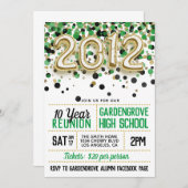 Uitnodiging tot hereniging van het High School Col (Voorkant / Achterkant)