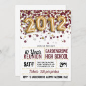 Uitnodiging tot hereniging van het High School Col (Voorkant / Achterkant)