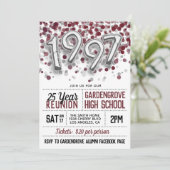 Uitnodiging tot hereniging van het High School Col (Staand voorkant)