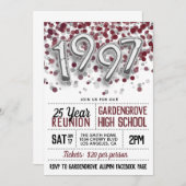 Uitnodiging tot hereniging van het High School Col (Voorkant / Achterkant)