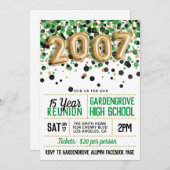 Uitnodiging tot hereniging van het High School Col (Voorkant / Achterkant)